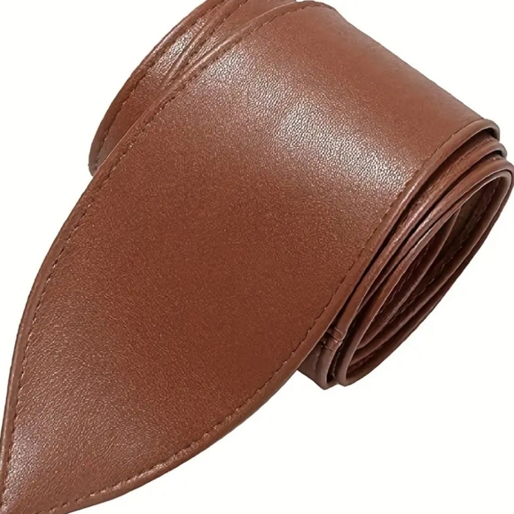 Boho Leather Waistband/ Wide Bowknot Belt - Picture 6 of 7